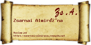Zsarnai Almiréna névjegykártya